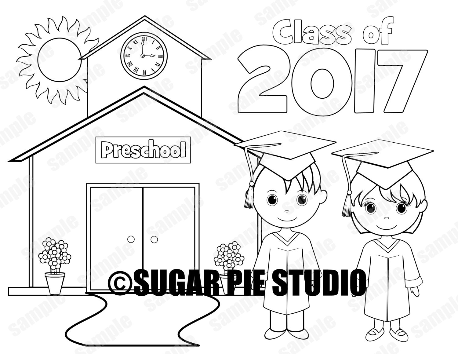 Dibujos de niños kinder para colorear