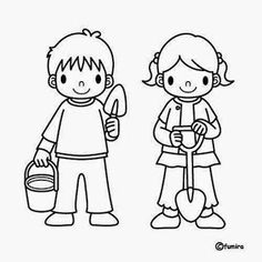 Dibujos de niños kinder para colorear