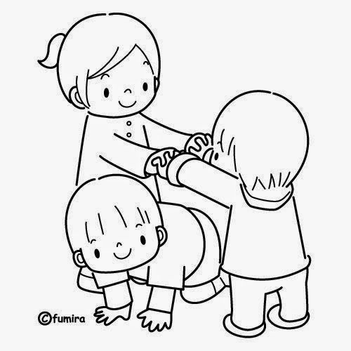 Dibujos de niños kinder para colorear