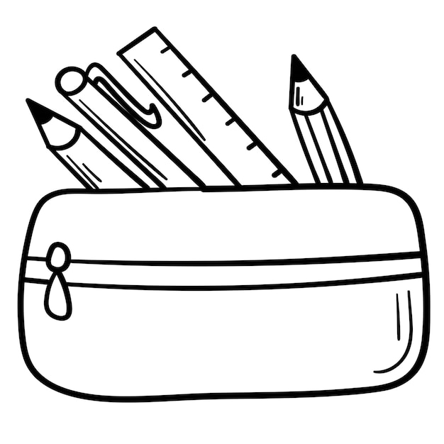 Dibujos de estuches niños para colorear