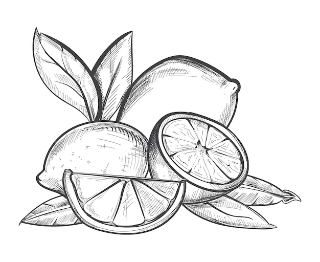 Dibujos de limones para colorear