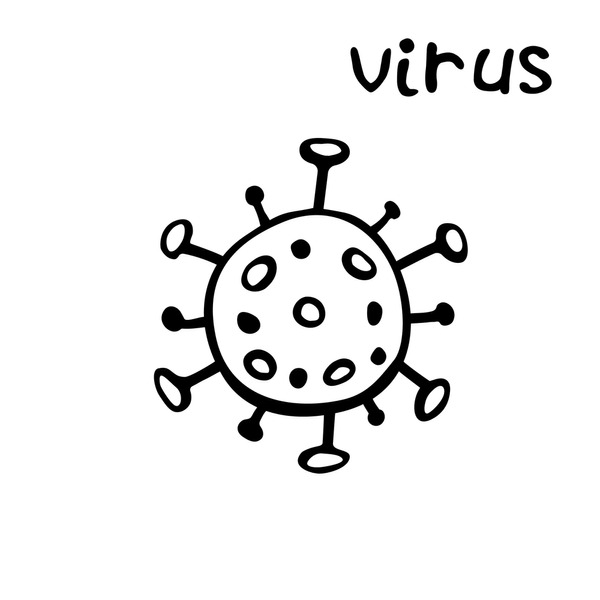 Dibujos de virus bacterias para colorear
