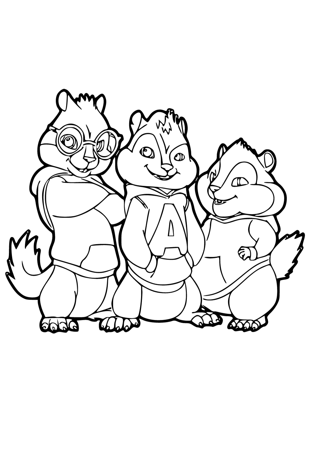 Dibujos de alvin ardillas para colorear