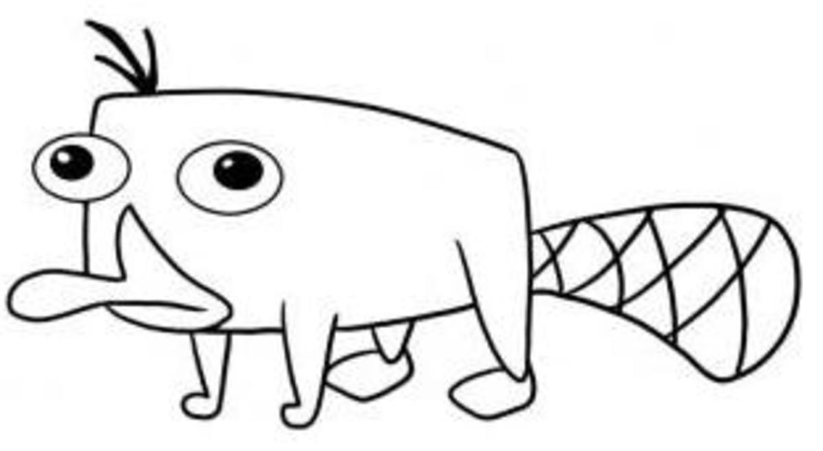 Dibujos de perry ornitorrinco bebe para colorear