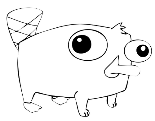 Dibujos de perry ornitorrinco bebe para colorear
