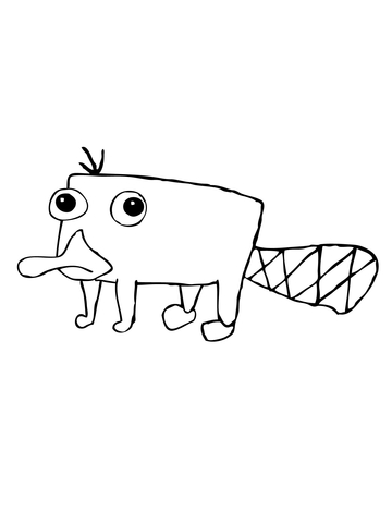 Dibujos de perry ornitorrinco bebe para colorear
