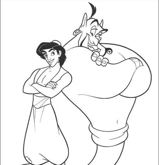 Dibujos de aladino lampara maravillosa para colorear