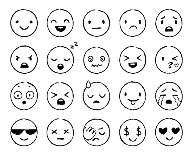Dibujos de emojis para colorear