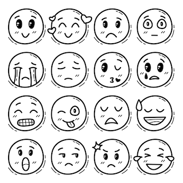 Dibujos de emojis para colorear