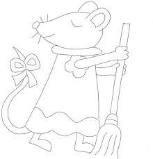 Dibujos de ratita para colorear