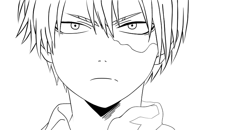 Dibujos de shoto todoroki para colorear