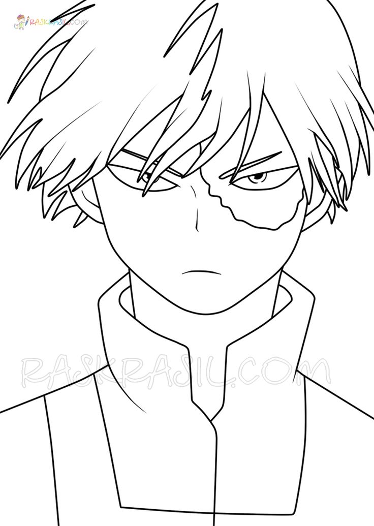 Dibujos de shoto todoroki para colorear
