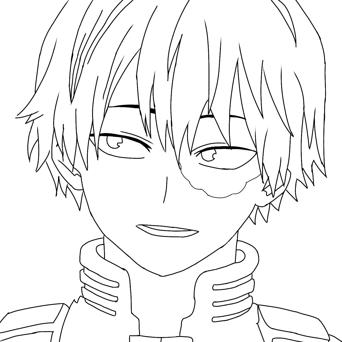 Dibujos de shoto todoroki para colorear