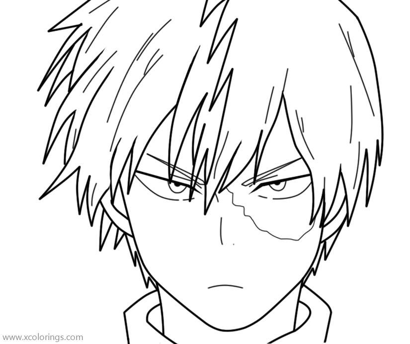 Dibujos de shoto todoroki para colorear