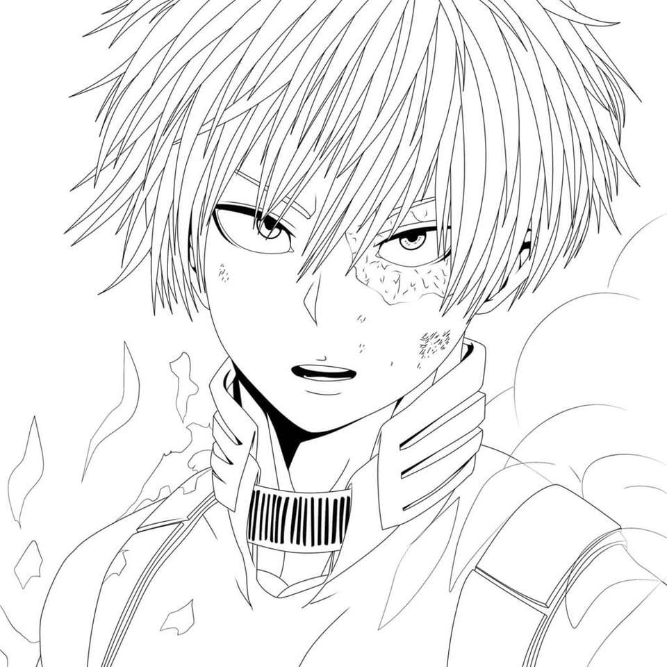 Dibujos de shoto todoroki para colorear