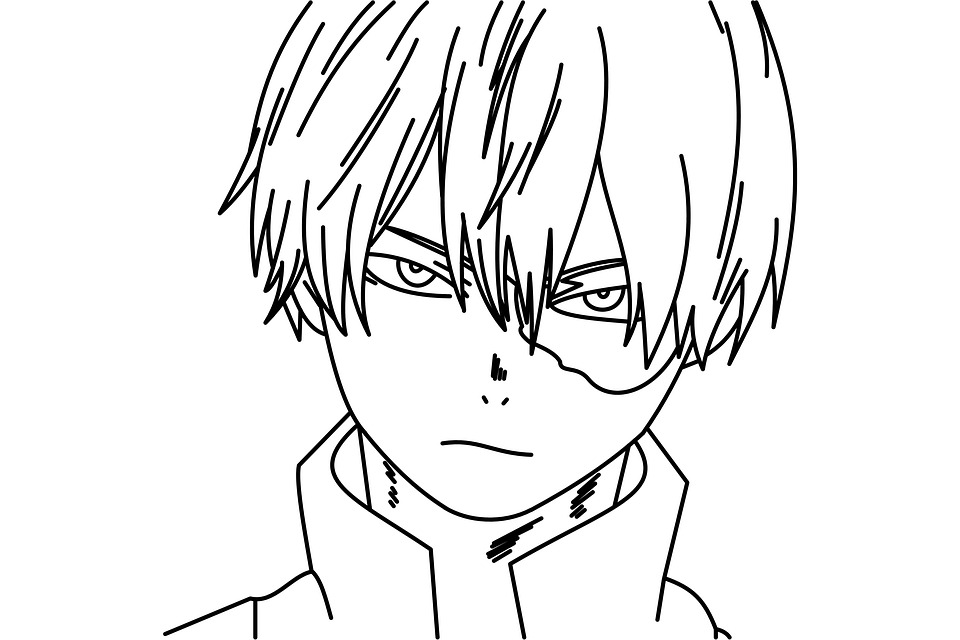 Dibujos de shoto todoroki para colorear