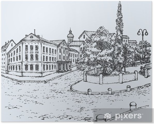 Dibujos de calles avenidas para colorear