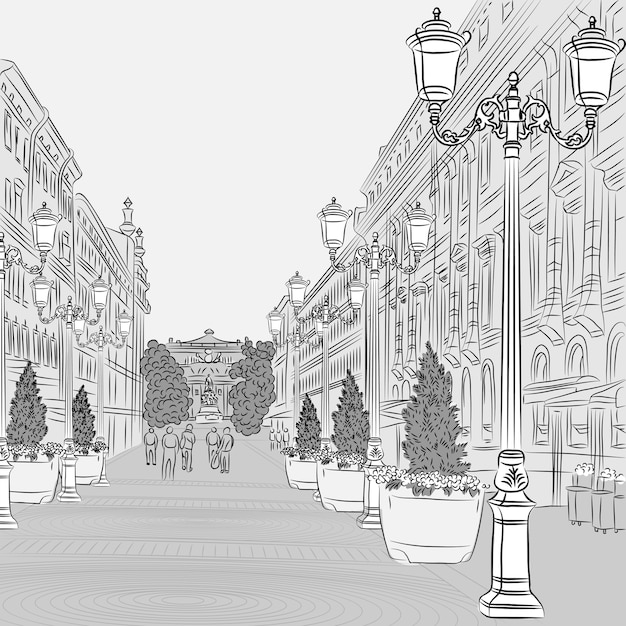 Dibujos de calles avenidas para colorear