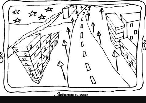 Dibujos de calles avenidas para colorear