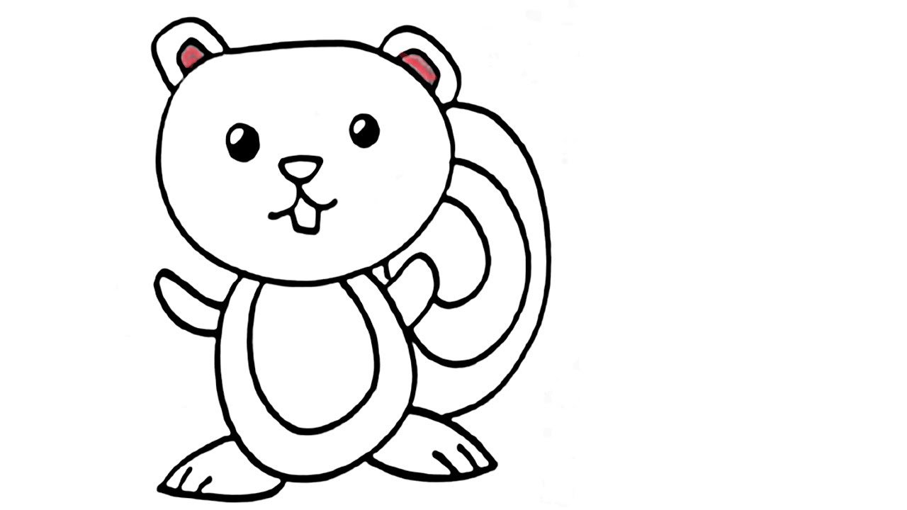 Dibujos de ardillas infantiles para colorear