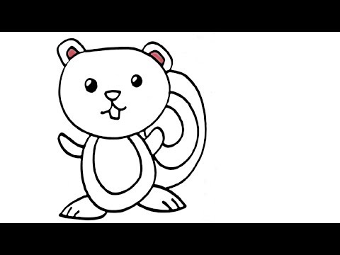 Dibujos de ardillas infantiles para colorear