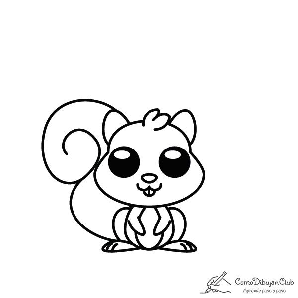 Dibujos de ardillas infantiles para colorear