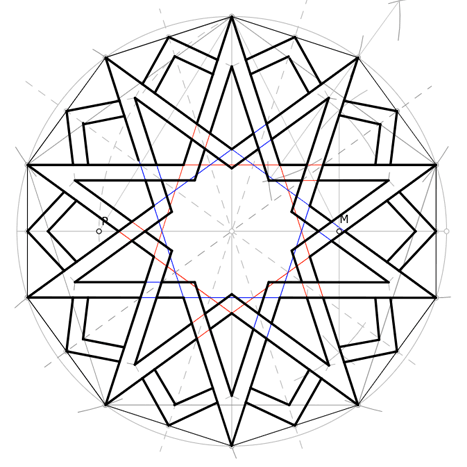 Dibujos de poligonos estrellados para colorear