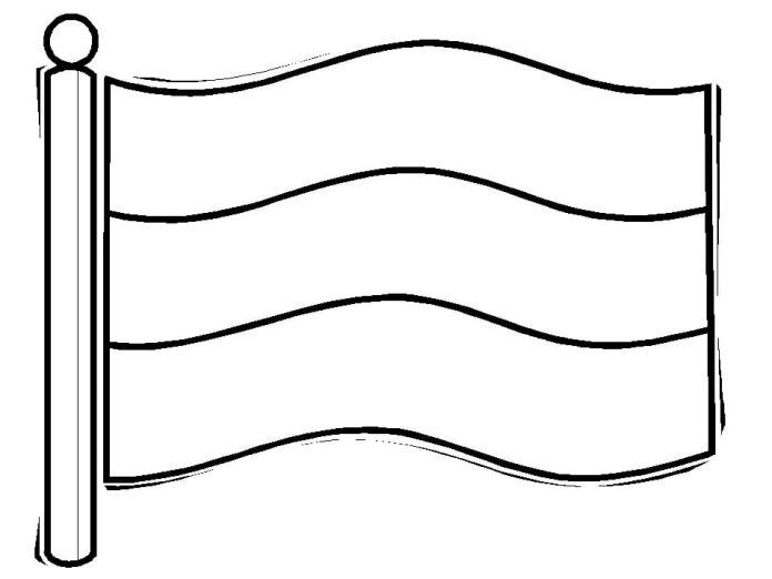 Dibujos de bandera holanda para colorear
