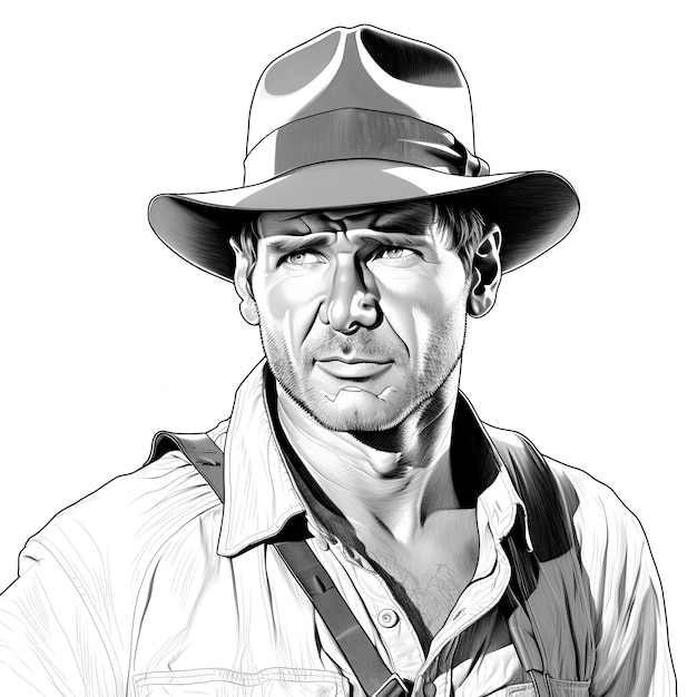 Dibujos de indiana jones para colorear