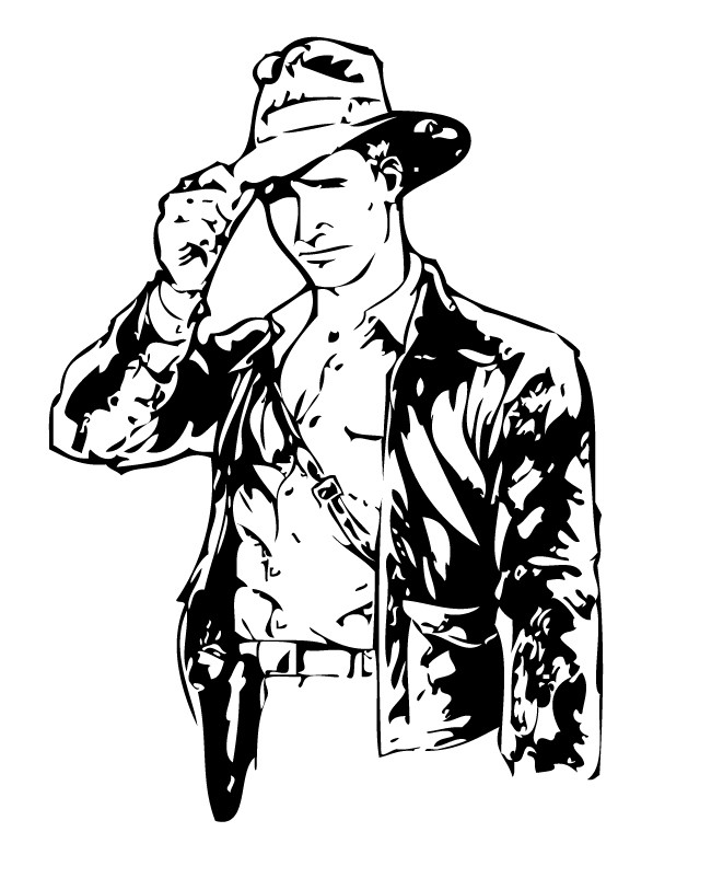 Dibujos de indiana jones para colorear