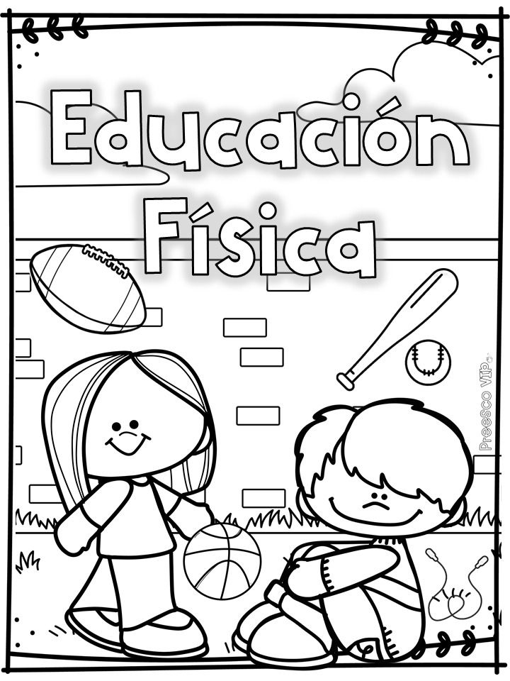 Dibujos De Portadas Educacion Fisica Para Colorear Vsun