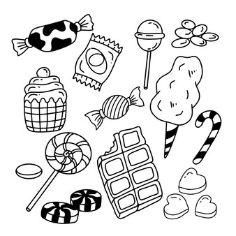 Dibujos de caramelo para colorear