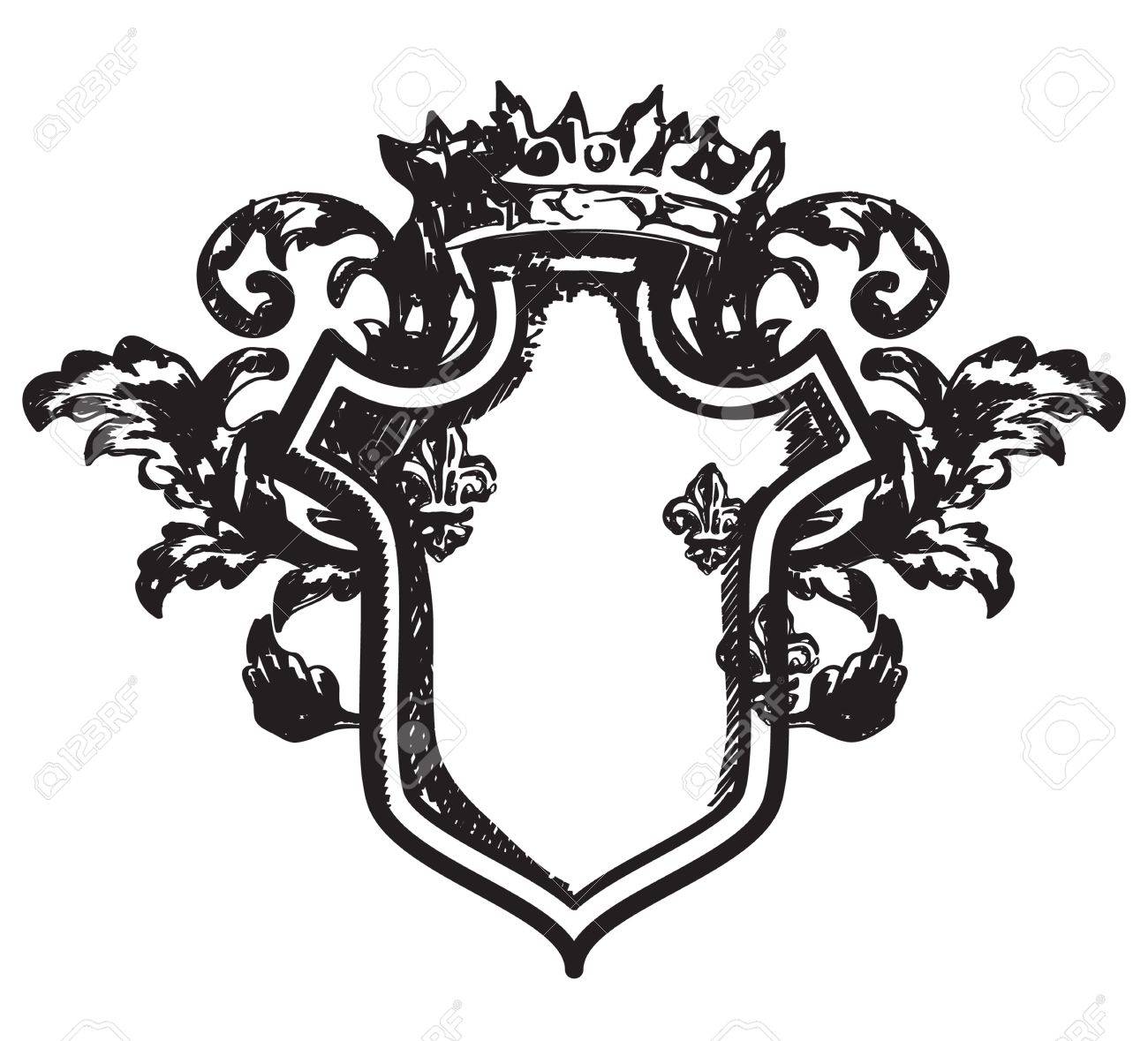 Dibujos de escudo heraldico para colorear
