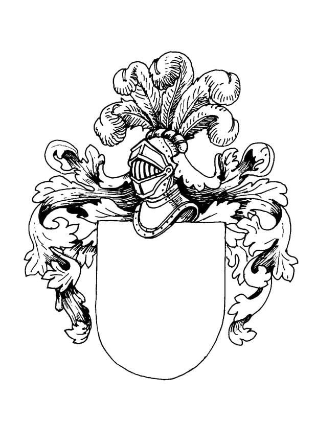 Dibujos de escudo heraldico para colorear