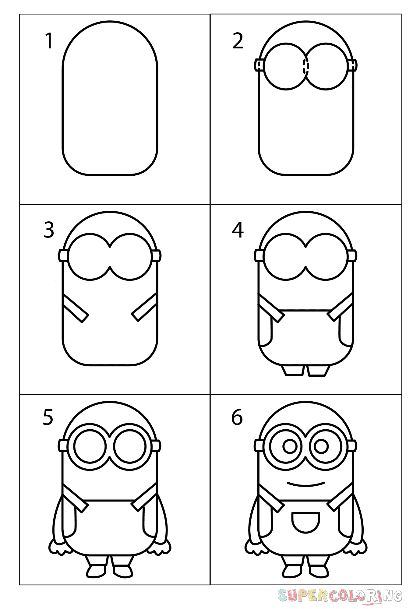 Dibujos de minios para colorear