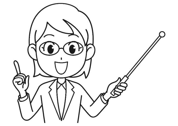 Dibujos de profesora para colorear