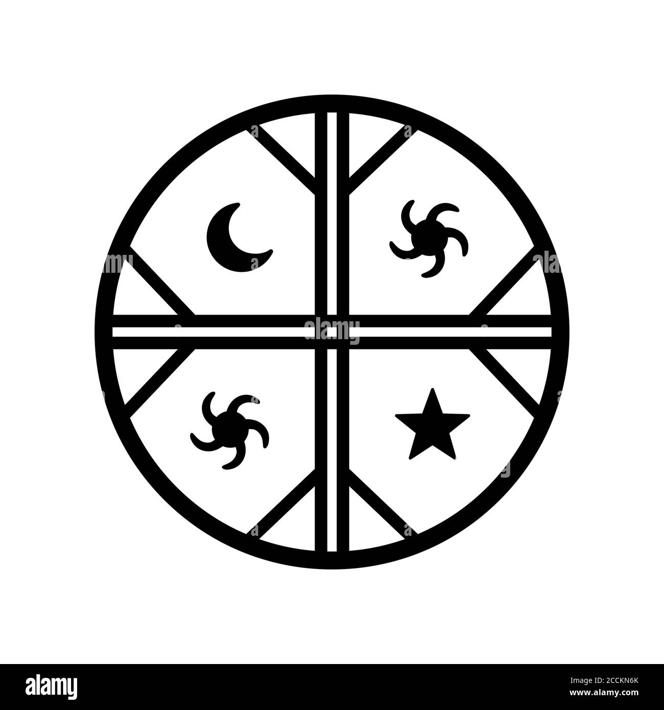 Dibujos de bandera mapuche para colorear