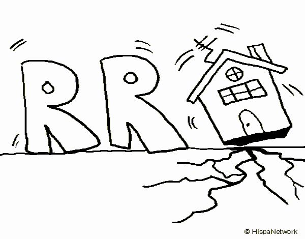 Dibujos de terremotos para colorear