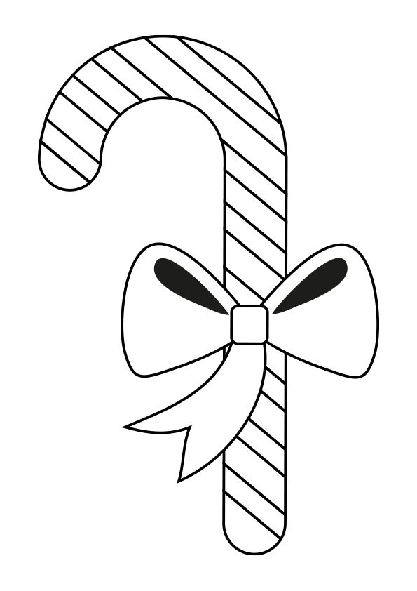 Dibujos de baston caramelo para colorear