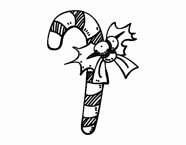 Dibujos de baston caramelo para colorear