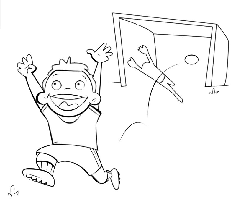 Dibujos de gol para colorear