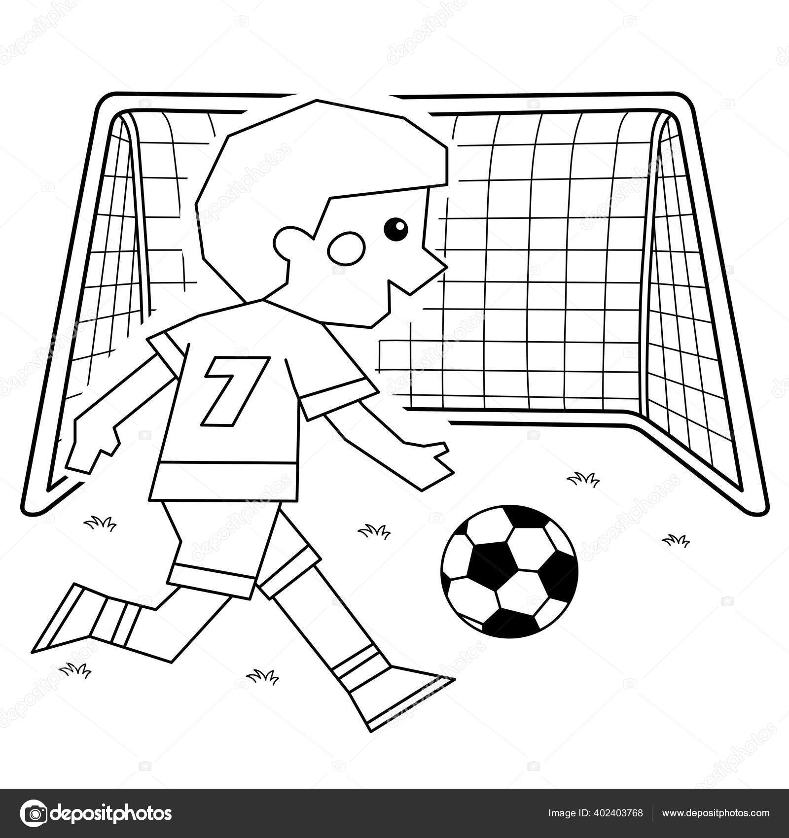 Dibujos de gol para colorear