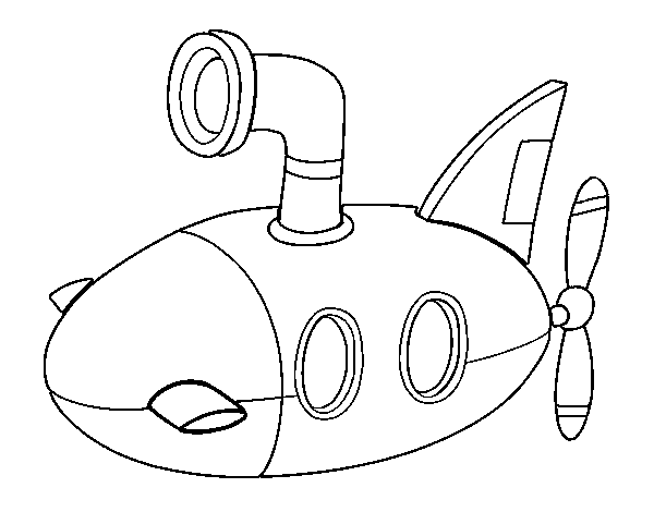 Dibujos de submarinos para colorear