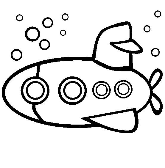 Dibujos de submarinos para colorear