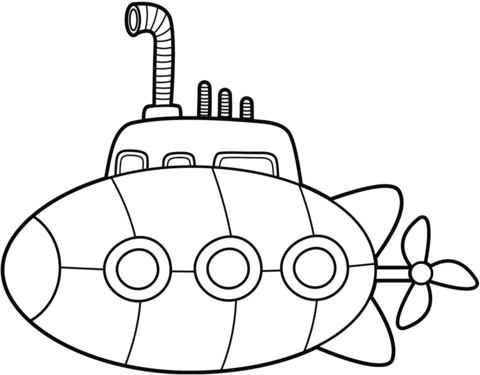 Dibujos de submarinos para colorear