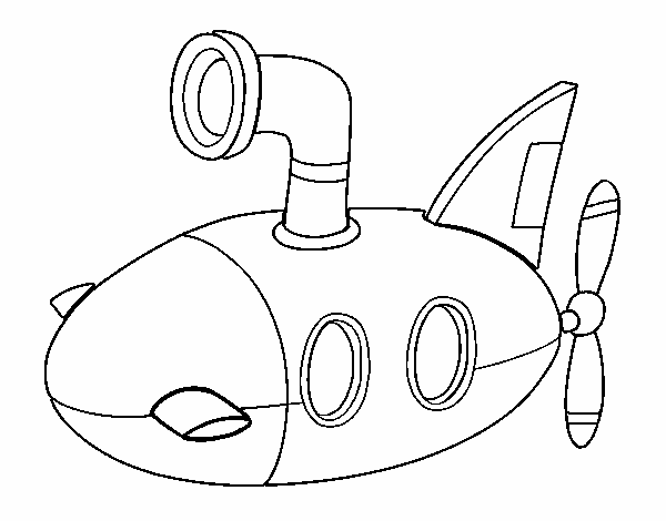 Dibujos de submarinos para colorear