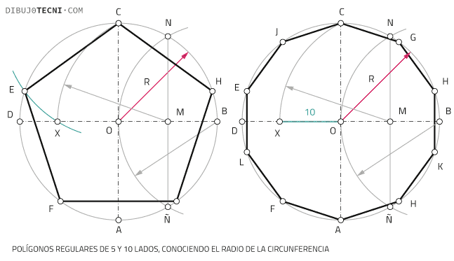 Dibujos de poligonos regulares para colorear