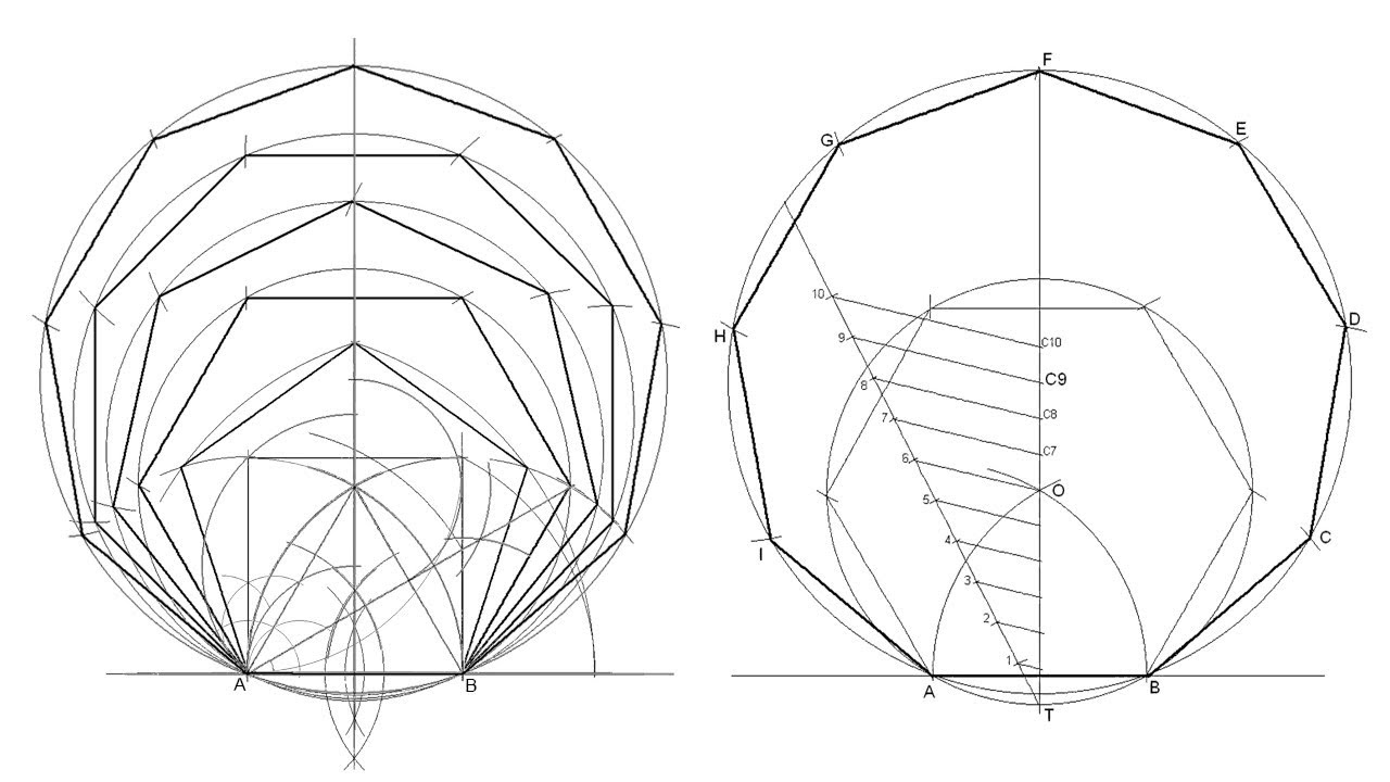 Dibujos de poligonos regulares para colorear