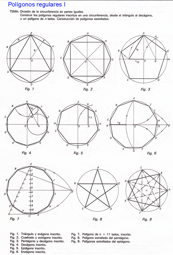 Dibujos de poligonos regulares para colorear