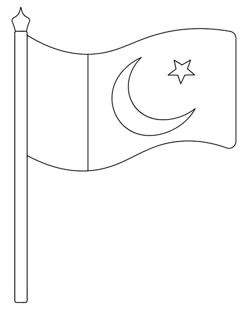 Dibujos de bandera pakistan para colorear